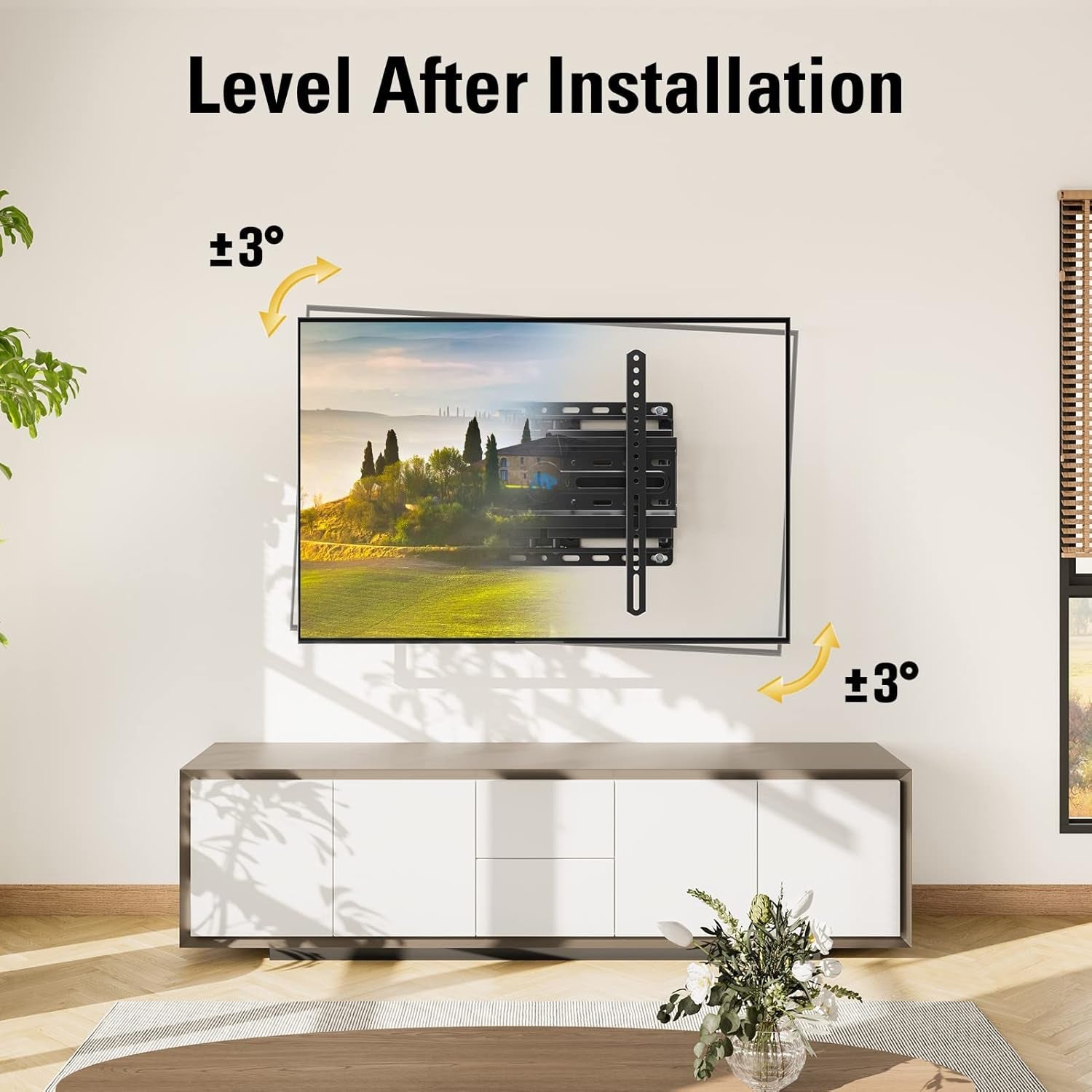 full-motion-tv-wall-mount-for-32-70-inch-tvs-up-to-99lbs-mount-bracket-with-swivel-and-tilt-tv-bracket-with-articulating-dual-arms-fits-16-studs-max-vesa-400x400-mm-md2380