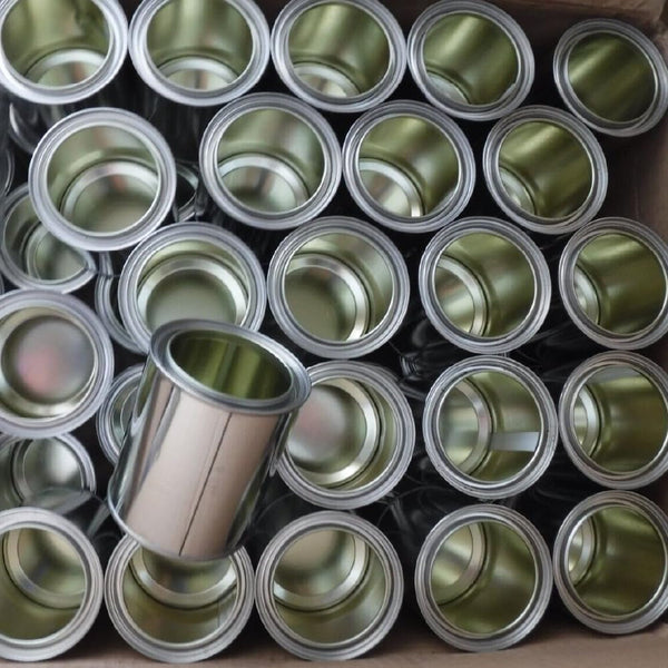 Empty Metal Storage Cans with Lids, 32 Oz (Quart), 6 Pack, Durable Tin-Plated Steel Containers for DIY Projects, Crafts, Workshop Organization & General Storage 90756