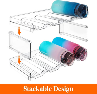 Stackable Water Bottle Organizer for Cabinet, Clear Tumbler Holder4
