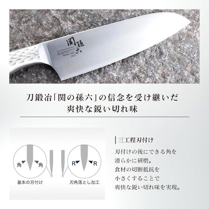 group a Shell Seal Seki Magoroku Six Kitchen Knives (Santoku Knife, 165Mm) (AB-5156)4