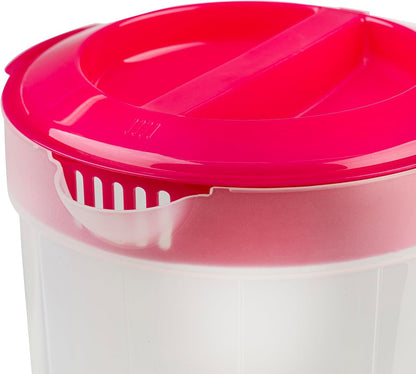 2-Pack 1-Gallon Water Pitchers with Lids, Bpa-Free Plastic | Durable Bpa-Free Plastic Pitchers with Twist-Top Lids, Stackable, Dishwasher & Freezer Safe for Water, Juice & Iced Tea.5