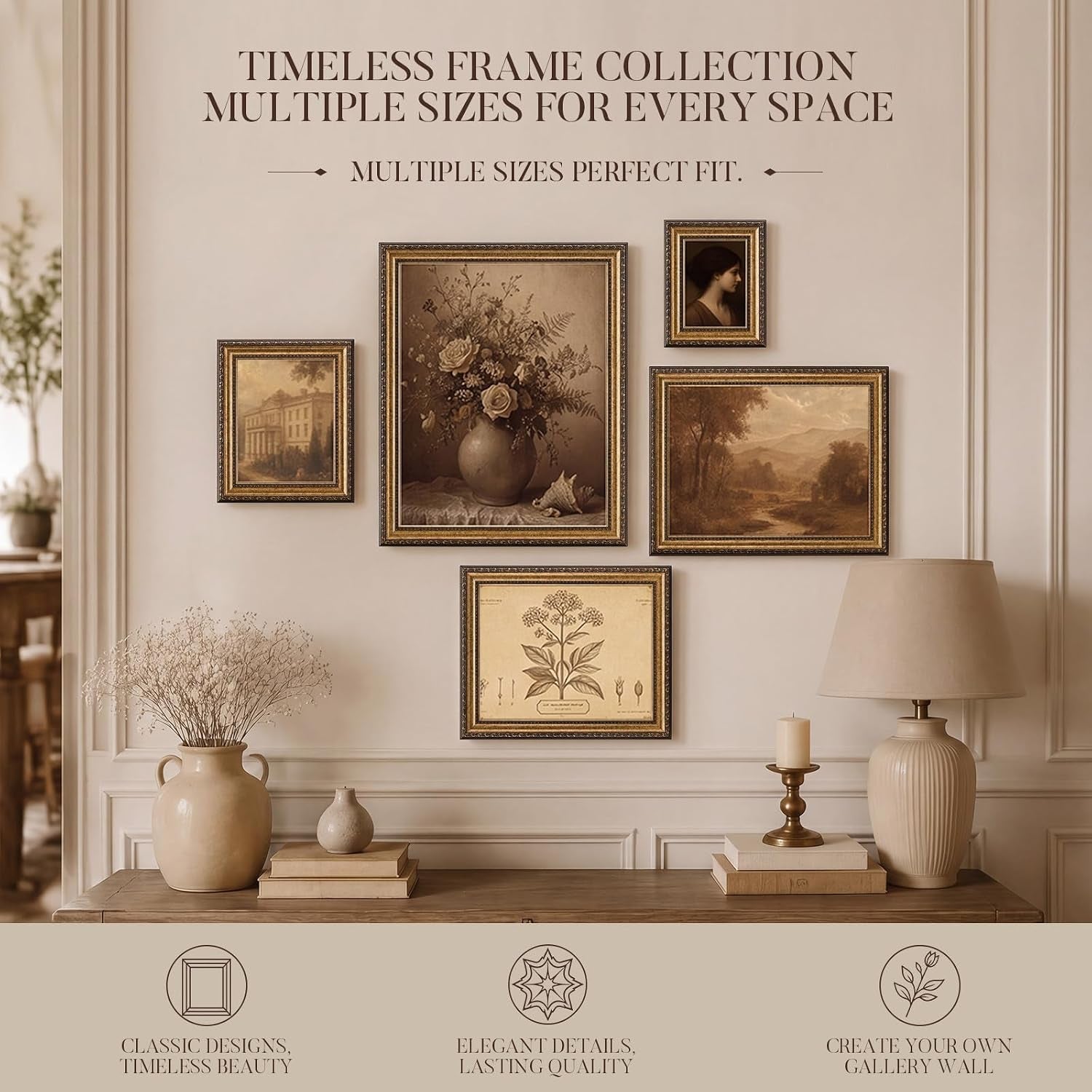 8x10-picture-frame-gold-2-pack-antique-wall-vintage-picture-frames