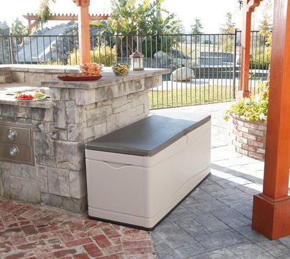 60012 Extra Large Deck Box, 130 Gallon, Desert Sand/Brown8