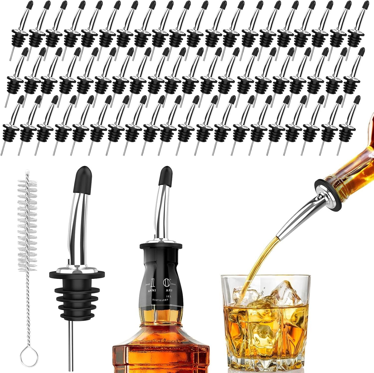 60-pack-stainless-steel-pour-spouts-for-liquor-bottles-oil-vinegar-and-wine-liquor-bottle-pourers-with-rubber-dust-caps-bar-accessories-pourers-for-bartending