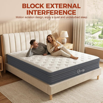 12 Inch Queen Mattress, Quiet Comfort for All Position Sleepers8