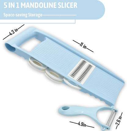 Handheld Mandoline Slicer for Kitchen, 5 in 1 Vegetable Slicer8