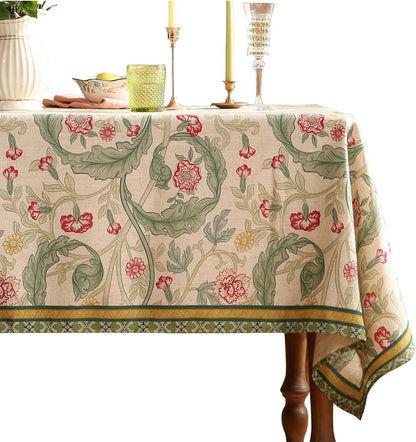 Vintage French Linen Tablecloth,Rectangular,71"X55"-Cecilia A1