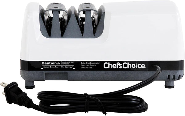 Chef'Schoice Professional Electric Knife Sharpeners Ultrahone with 100-Percent Diamond Abrasives and Precision Angle Guides for 20-Degree Straight-Edge and Serrated Knives, 2-Stage, White6