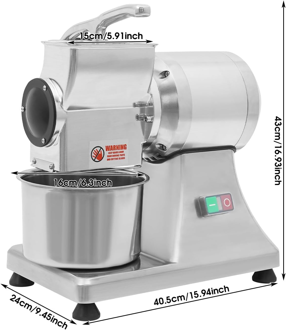 electric-cheese-grating-machine-550w-110v-multifunctional-automatic-vegetable-cutter-and-food-processor-stainless-steel-crushing-barrel-food-for-cheese-butter-bread-bran-88lbs-h-production