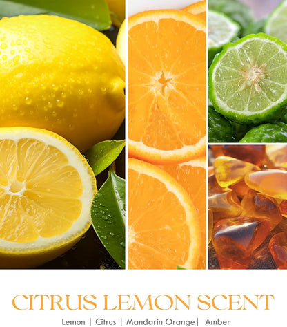Citrus Lemon Odor Eliminating Candle - 9Oz Soy Candles for Home5