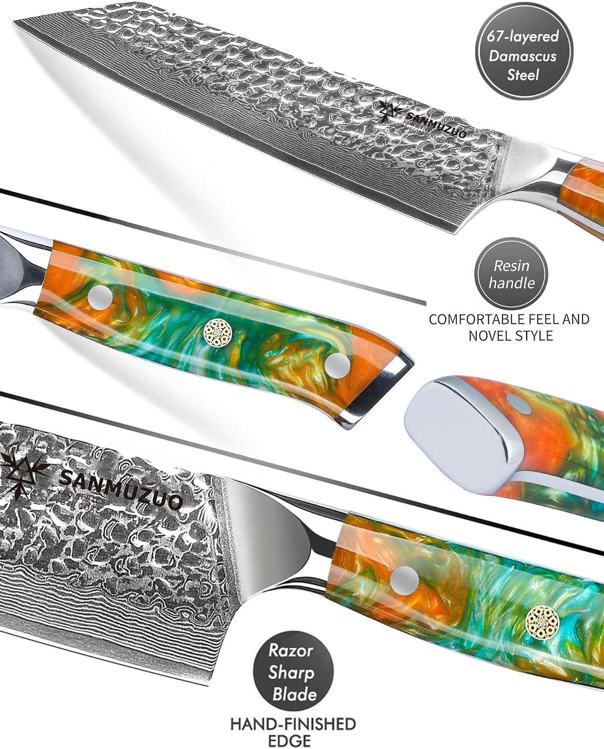 8-5-kiritsuke-knife-professional-kitchen-chef-knife-hammered-damascus-steel-resin-handle-yao-series