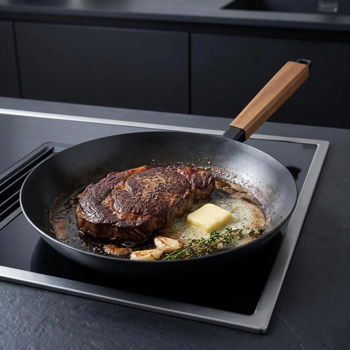 forest-4-piece-professional-carbon-steel-frying-pan-set-wood-handle-pre-seasoned-non-toxic-frying-pans-chemical-free-traditional-cooking-surface-all-stovetop-compatible-fast-heating