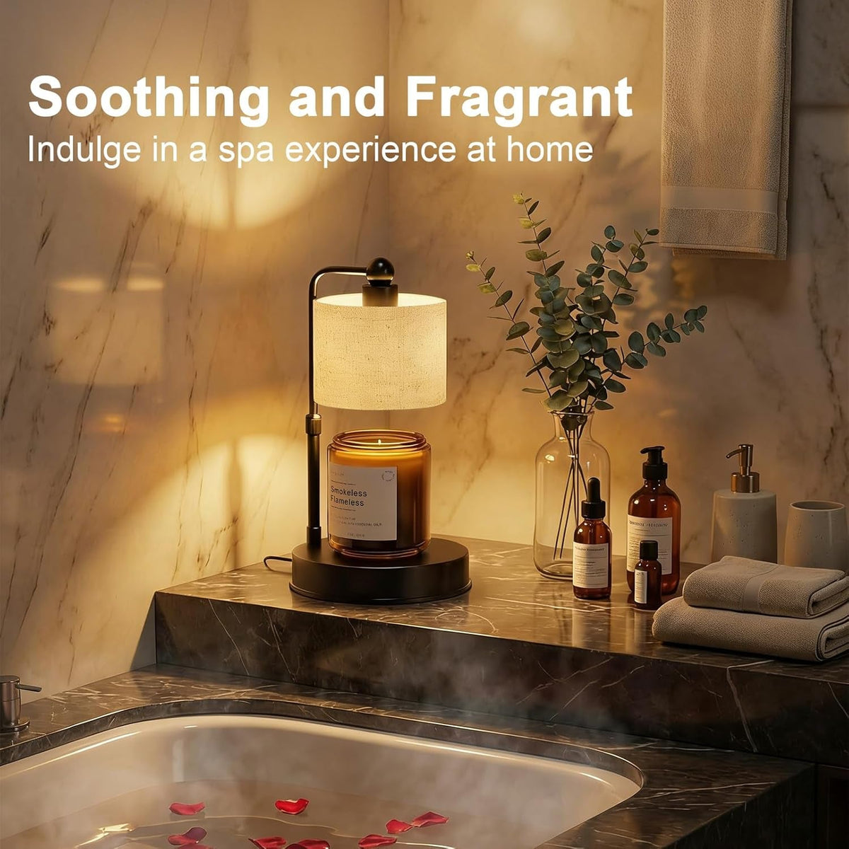 candle-warmer-lamp-with-timer-best-house-warming-gift-height-adjustable-dimmable-electric-candle-warmer-lamp-includes-2-bulbs-birthday-gift-for-women-mom-housewarming-flaxen