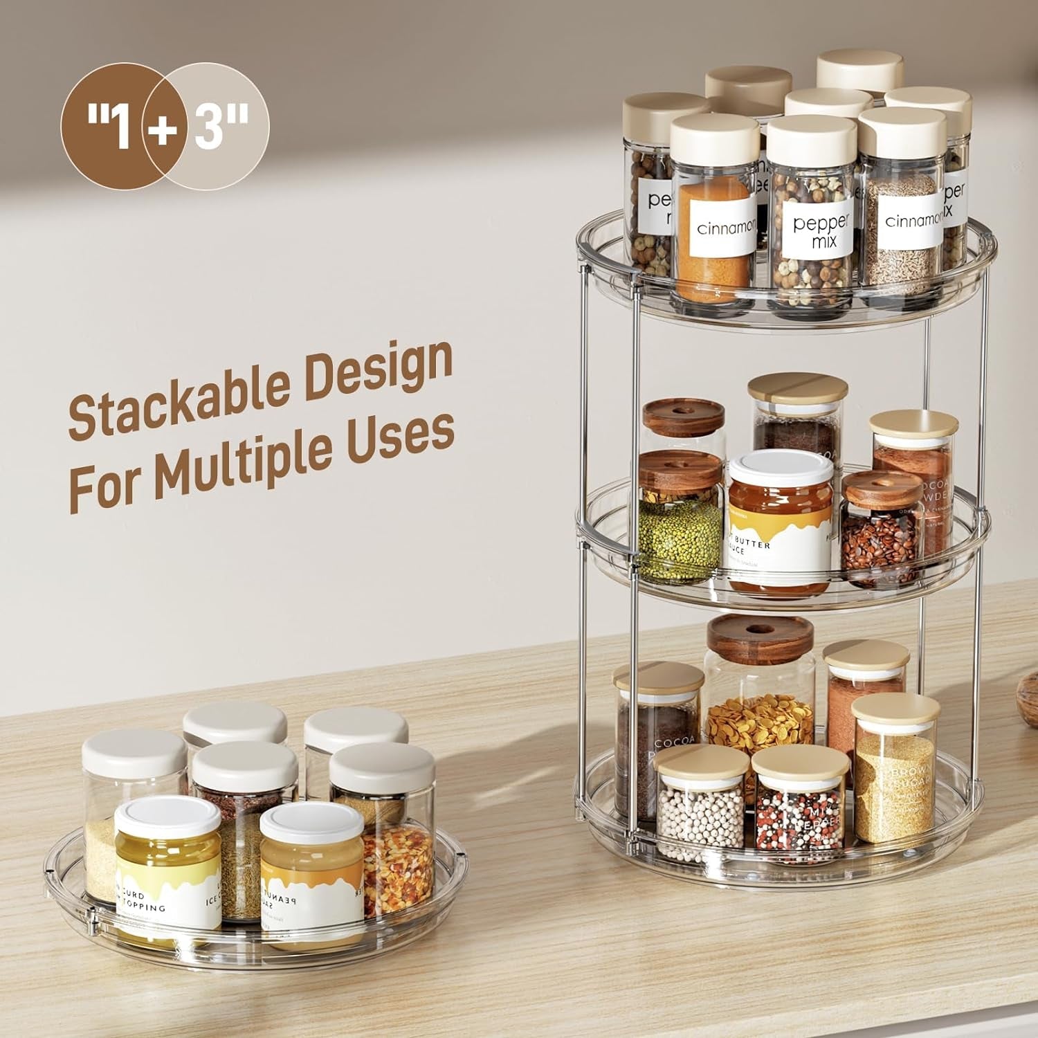 2-tier-lazy-susan-turntable-organizer-9-25-rotating-spice-rack-organization-for-cabinet-kitchen-pantry-countertop-bathroom-vanity-medicine-cabinet-organizer-clear