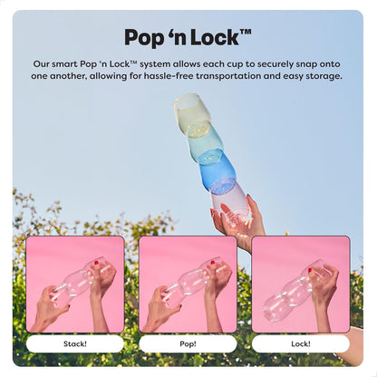 POP 9Oz Flute, Premium Quality, Recyclable, Unbreakable & Crystal Clear Plastic Champagne Glasses,Flute , 12 Count (Pack of 1)4