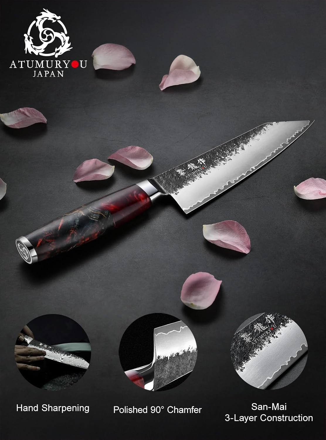 7-japanese-kiritsuke-chef-knife-black-forged-3-layer-vg10-steel-core