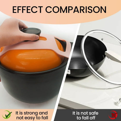 Silicone Lid Lock Strap for Crockpot Slow Cooker (6/7/8 Quart) - Universal Crockpot Lid Holder & Rubber Strap Alternative | Heat-Resistant, No-Spill Design Transport Accessories-Black 2PCS5