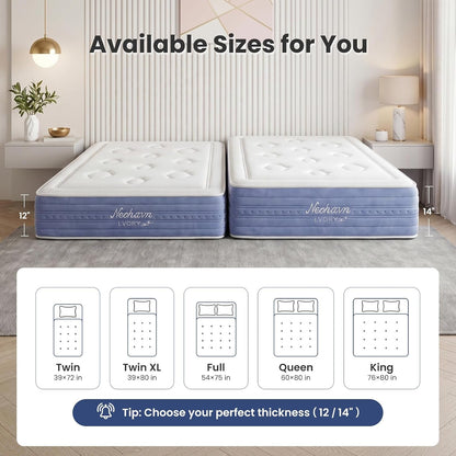King Mattress, 12 Inch Cooling Gel Memory Foam King Size Hybrid Mattress for Cool Night Sleep, 5-Zone Ergo Support for Pressure Relief, Medium Plush Feel, Certipur-Us Certified3