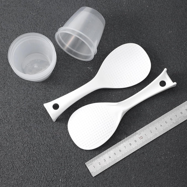 5 Pack Plastic Rice Measuring Cups, 160 Ml Measuring Cup for Rice Cooker, Rice Cup Replacement, Heat Resistant Non Stick, with 2 Pack Rice Paddle Rice, Kitchen Supplies, Dog Cat Food Measuring7