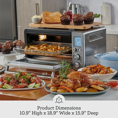 Breville BOV860BSS Smart Oven Air Fryer, Brushed Stainless Steel | Bake, Toast, Broil and More with Countertop Oven'S 11 Cooking Functions | Convection Setting Reduces Cook Time by up to 30%6