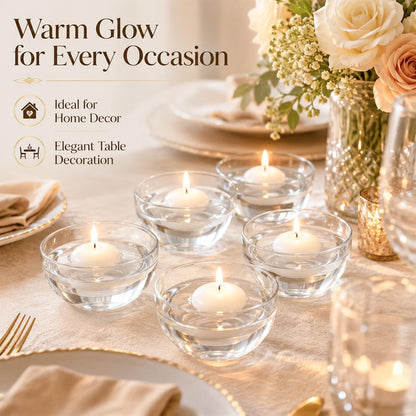 White Floating Candles 30 Pcs - Small Wax Candles for Centerpieces6