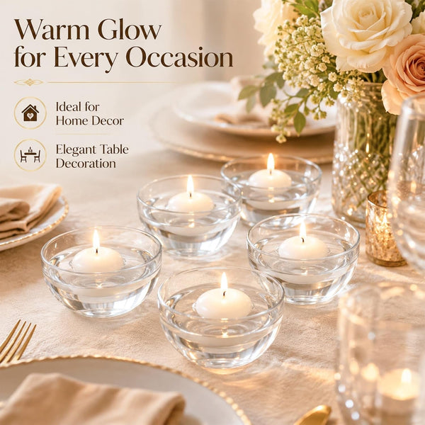 White Floating Candles 30 Pcs - Small Wax Candles for Centerpieces6