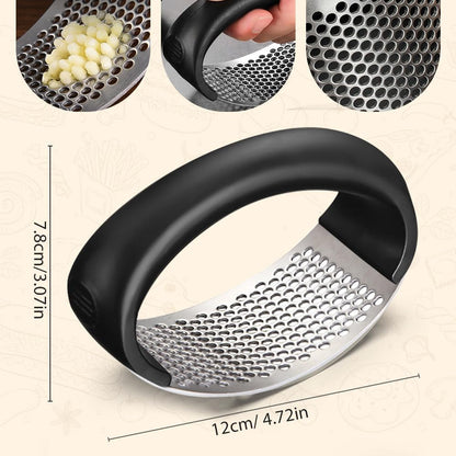 2026 Upgraded Stainless Steel Garlic Crusher - Garlic Crusher, Home Kitchen Utensils Portable Manual Garlic Crusher, Home & Kitchen Garlic Press (1)7