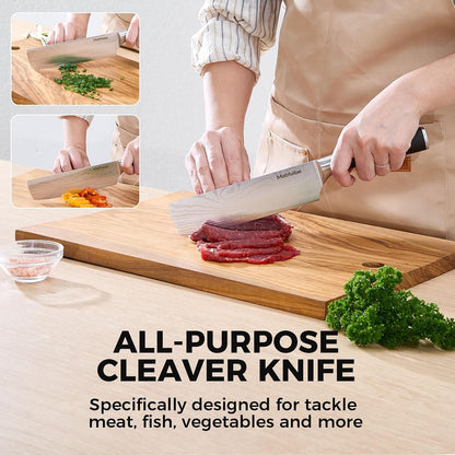 7" Nakiri Knife Ultra Sharp Kitchen Knife for Meat and Vegetable5