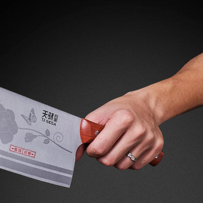 Meat Cleaver Knife 7.4 Inch, Ultra Sharp Chinese Chef'S Knives, Full-Tang Chopping Knife, 30Cr13 Steel Blade Thickness 2.5 Mm, TJ SEGA Series TC17077