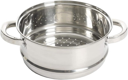Oster Dutch Oven with Steamer Basket 3-Quart - Sangerfield Stainless Steel, Stovetop Steamer for Vegetables, Rice & Tamales, Dishwasher Safe2