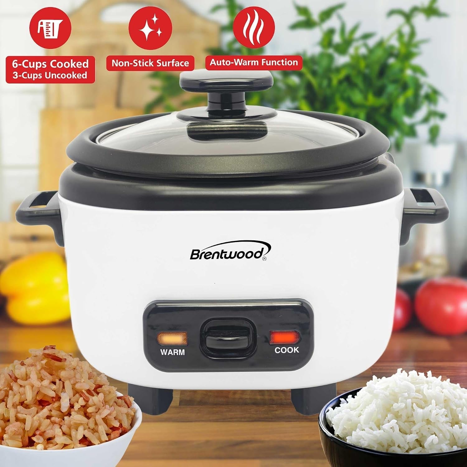 7-function-smart-rice-multi-cooker-food-steamer-slow-cooker-saute-keep-warm-and-15hr-delay-timer-stainless-steel-white-6-cups-cooked-3-cups-uncooked
