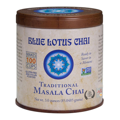 '- Traditional Masala Chai - Makes 100 Cups - 3 Ounce Masala Spiced Chai Powder with Organic Spices - Instant Indian Tea No Steeping - No Gluten1