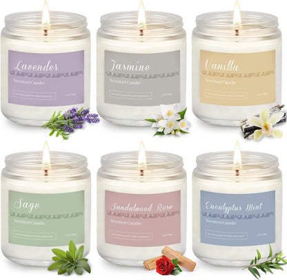 Scented Candles Gift Set for Women, 6-Pack Aromatherapy Candles for Home1