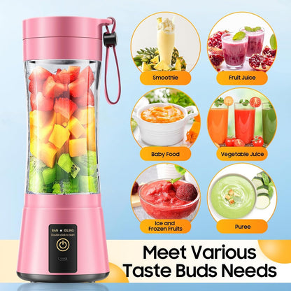 12Oz Personal Mini Portable Blender - Small Size Blender | Leak-Proof Travel Small Blender, Quick Mix, Easy Clean, 6 Steel Blades, Lightweight, Freshly Squeezed in Gym/Office/Travel2