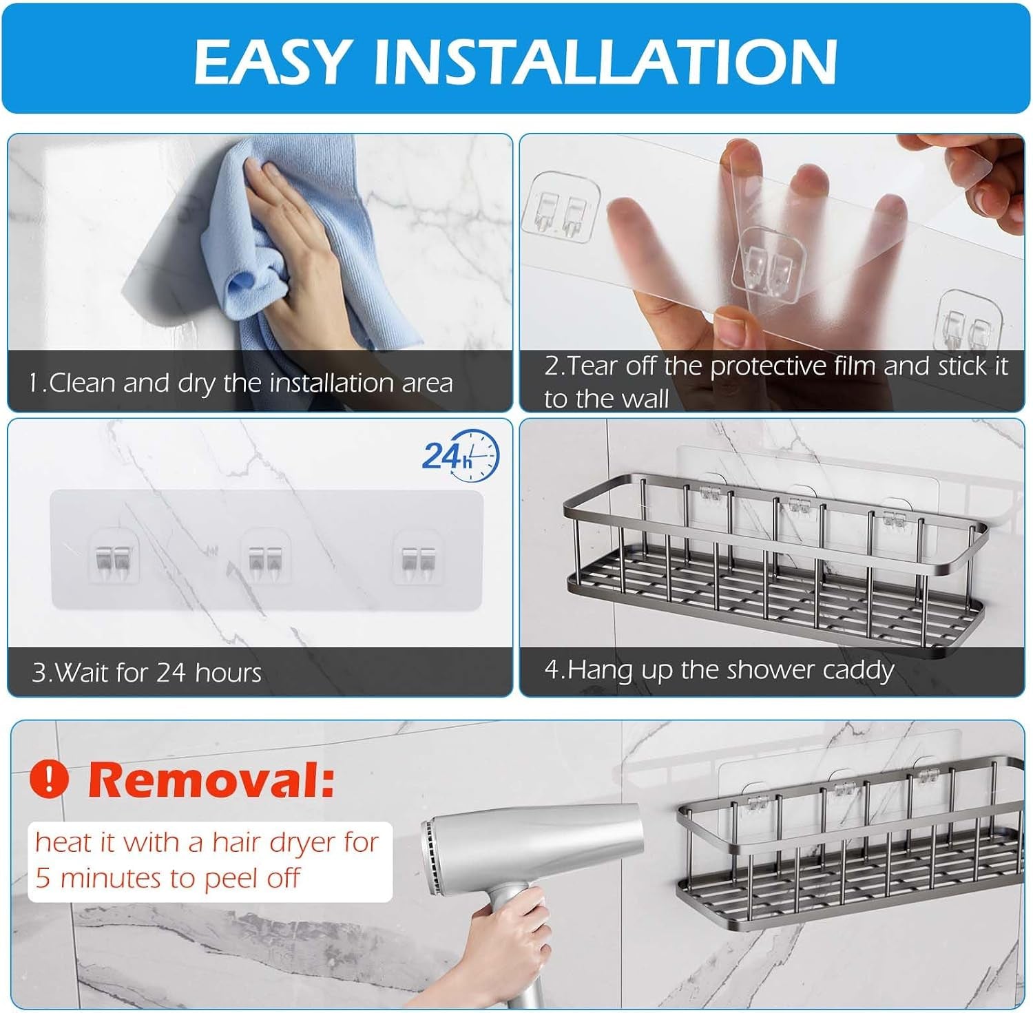 12-pack-shower-caddy-adhesive-replacement-shower-adhesive-strips-strong-adhesive-hooks-waterproof-sticker-no-drilling-for-bathroom-shelf-and-kitchen-racks