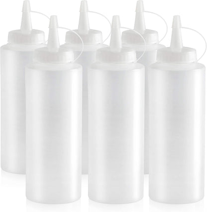 New Star Restaurant Quality Plastic Squeeze Bottle, 12-Ounce, Set of 6, Clear2