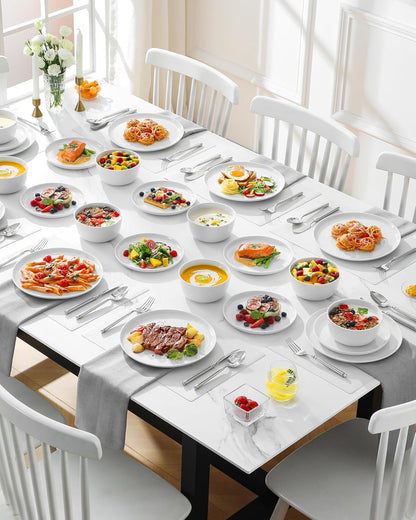 24-Piece Dinnerware Set for 8, White Porcelain Dishes9