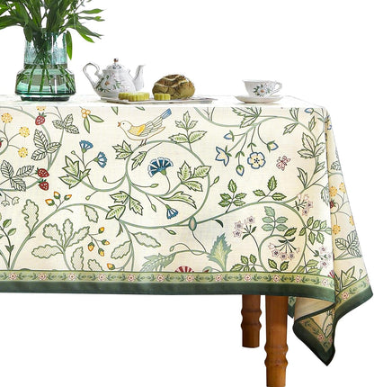 Vintage French Linen Rectangular Tablecloth,79"X55"-Idaho A1