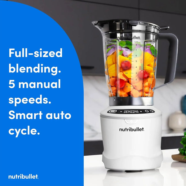 Nutribullet Smartsense 5-Speed, Full-Size Blender, 1400 Watt- Matte White2