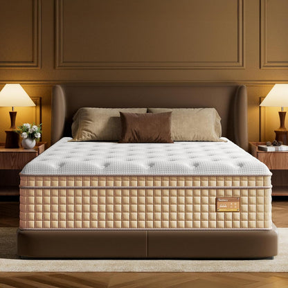 Firm King Mattress 13 Inch, Deep Sleep Hybrid Mattresses in a Box, Zoned Lumbar Support for & Back Pain Relief, Made in USA, Certipur-Us Certified, 365 Night Trial, 10-Year Warranty8