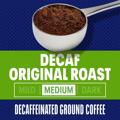 Decaf Original Medium Roast Ground Coffee (22 Oz Canister) | Decaffeinated Medium Roast Coffee, 99.7% Caffeine-Free, Smooth & Rich, Full-Bodied Flavor, Roasted in the USA since 18922