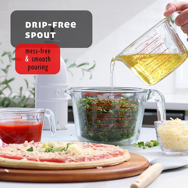 Glass Measuring Cups Set of 3 - Liquid Measuring Cups, Glass Measuring Cup Set - 1,2,4 Cup Measuring Cup - Dishwasher Oven, Microwave Safe Measure Cups6