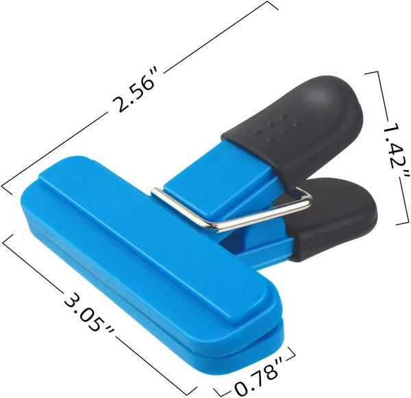 6 Pack Chip Bag Chips Food Clips with Heavy Duty Tight Seal Grip Plastic Bags Clips for Food Storage Assorted Colors Food Bag Clips Snack Clips Small Sizes Kitchen Clip for Coffee Snacks (3 Colors)6