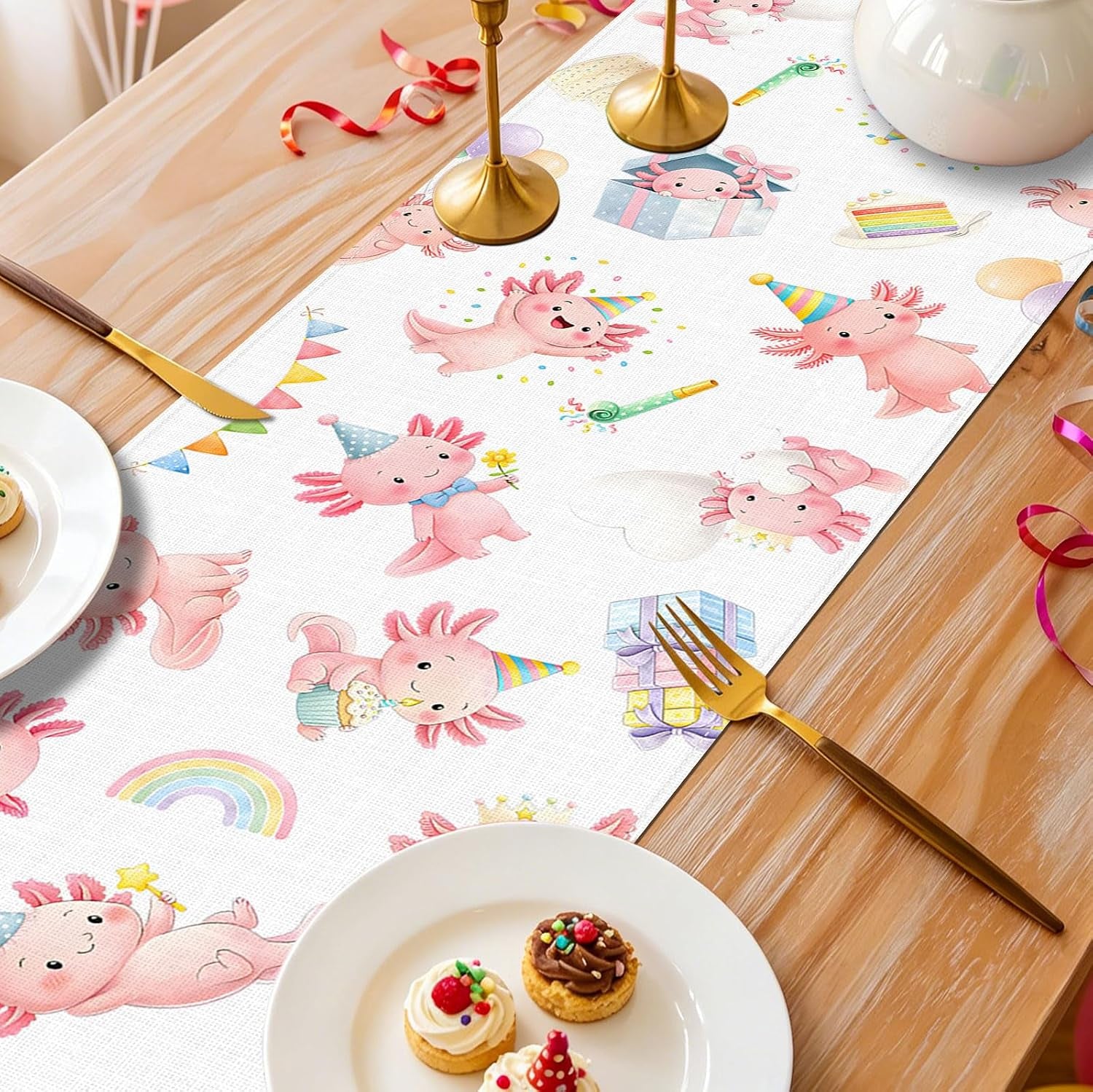 axolotl-birthday-decorations-table-runner-girls-cute-pink-salamander-party-reptile-aquatic-animal-home-kitchen-dining-room-table-decor