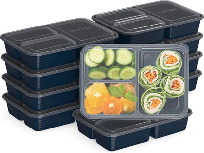 Bentgo Prep 3-Compartment Meal Prep Containers with Lids, 20 Piece Set1