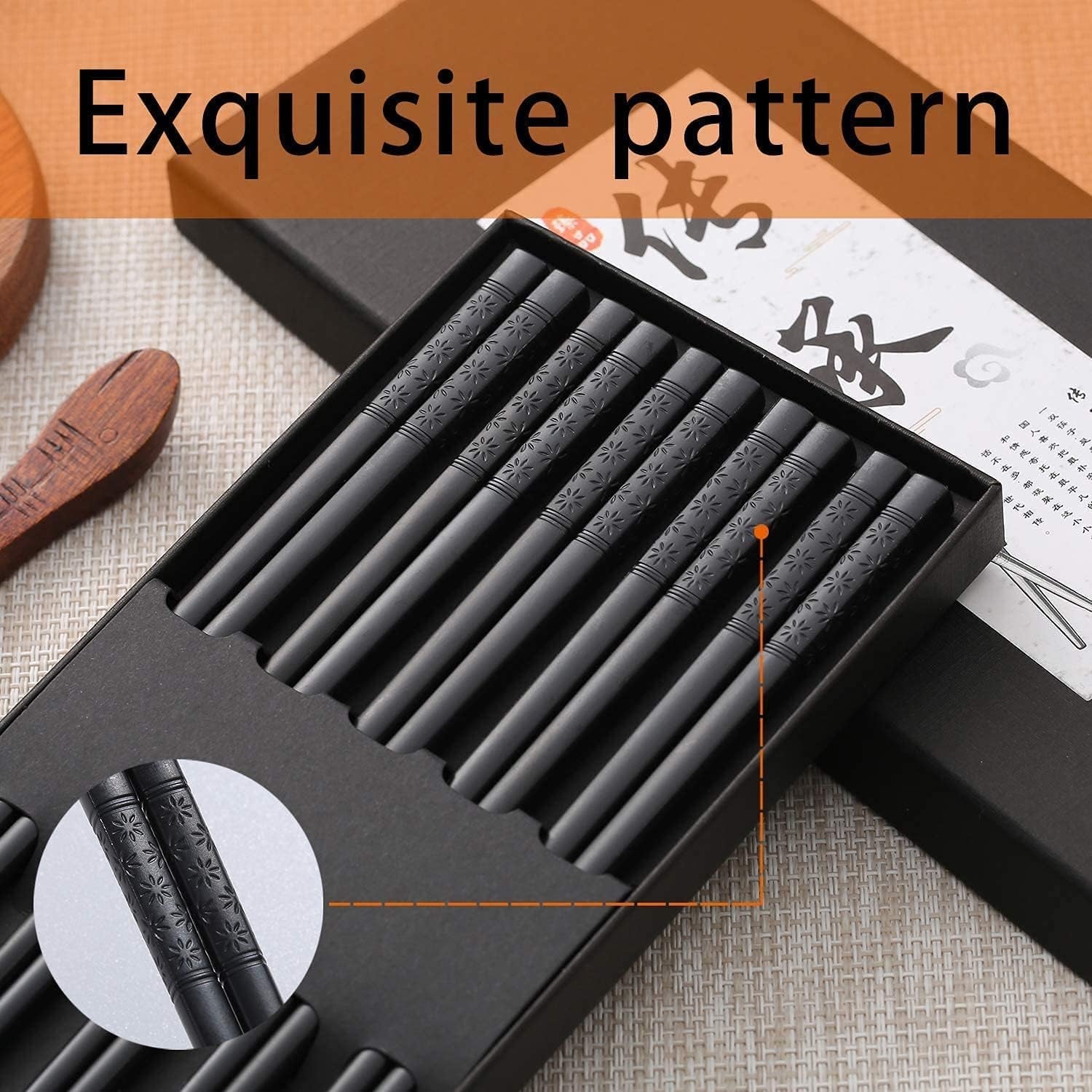 10-pairs-fiberglass-chopsticks-reusable-chopsticks-dishwasher-safe-9-1-2-inches-black