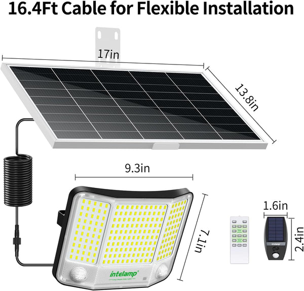 Solar Flood Lights Outdoor Waterproof, 20000Mah 4000LM Linkable9