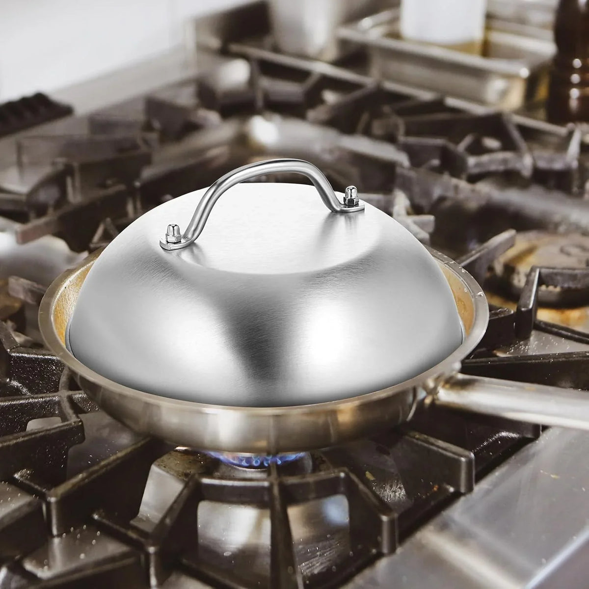 2-pcs-9-inch-stainless-steel-griddle-melting-cheese-dome-wok-lids-commercial-grade-basting-and-steaming-cover-best-for-use-in-flat-top-grills