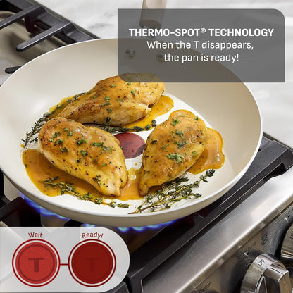 Signature Nonstick 12 Piece Cookware Set, Oven Safe up to 350°F, Dishwasher Safe, Pots and Pans Set, Includes Frying Pans, Saucepan, Stockpot, Cooking Utensils, Cream5