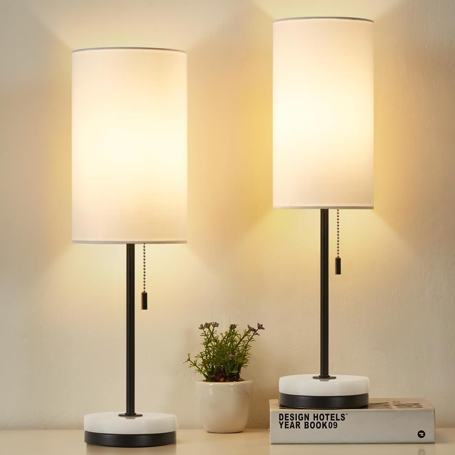 18-minimalist-table-lamp-set-of-2-nightstand-lamp-for-bedroom-living-room-modern-pull-chain-bedside-lamp-with-marble-base-fabric-shade-small-desk-lamp-for-home-office-reading